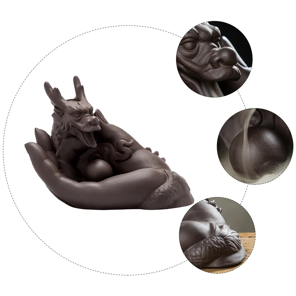

Backflow Incense Burner Dragon Ceramic Incense Holder for Meditation Yoga Relaxation Aromatherapy Air Freshener