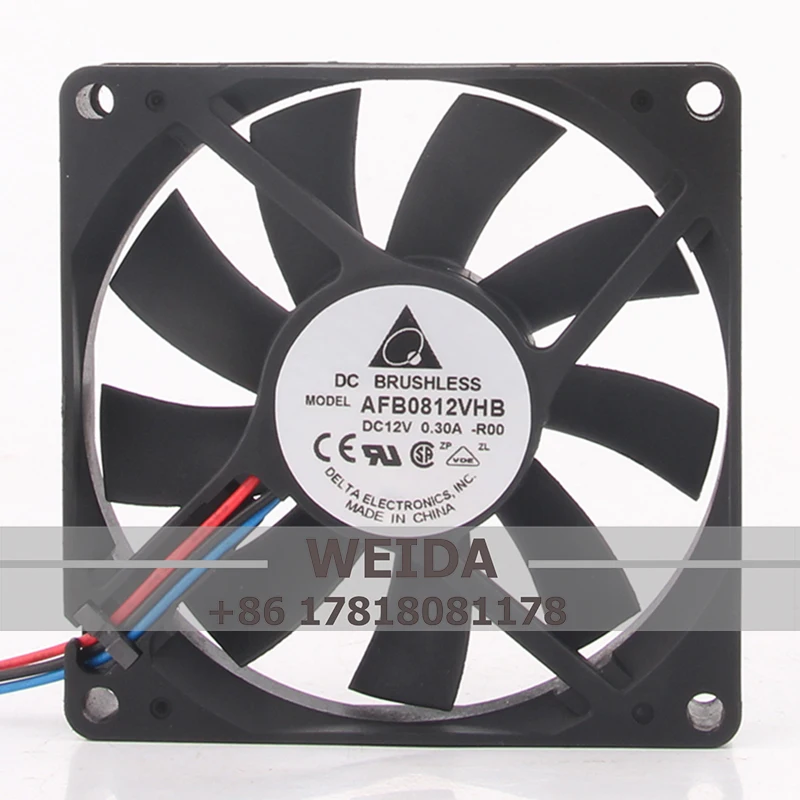 

AFB0812VHB Case Fan Dual Ball Bearing for DELTA DC12V 0.3a AC EC 80x80x15mm 8cm 8015 CPU Chassis Heat Dissipation Cooling Fan