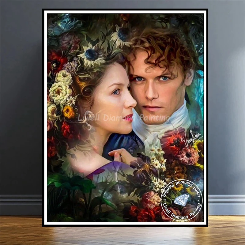 5d Outlander Serie TV classica Pittura diamante Fantasy Movie Caitriona Balfe Claire Fraser Strass Foto Punto croce Decor