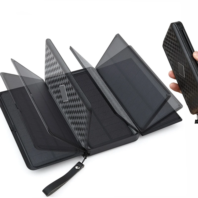 

Folding Solar Power Bank 20000mAh with 3 Solar Panel Wireless Charger Powerbank for iPhone Samsung Xiaomi External Spare Battery