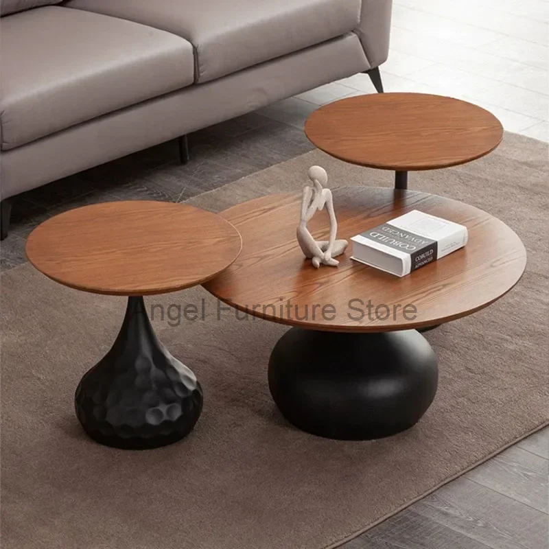 

Luxury Nordic Coffee Table Round Minimalist Italian Center Side Table Dinner Writing Service Mesas Bajas Living Room Furniture