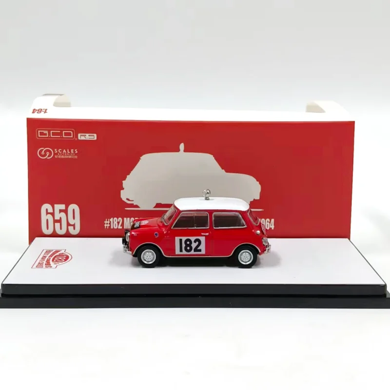 

GCD Diecast 1:64 Scale Mini Cooper Racing 182# Alloy Simulation Car Model Collection Souvenir Boy Gift Display Oranment