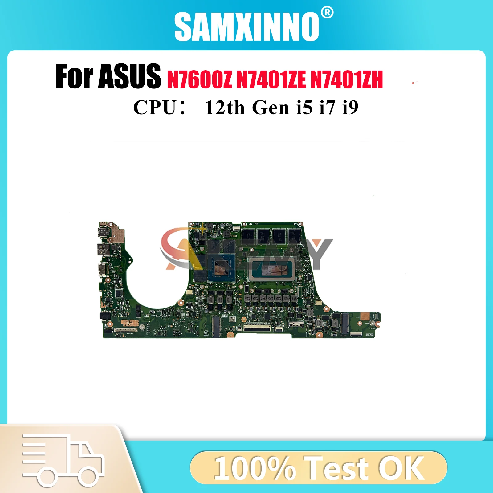 

N7401ZC Материнская плата для ноутбука ASUS Vivobook N7401ZH K6400Z N7600Z N7401ZE N7401Z K6500Z Материнская плата с 12-го поколения i5 i7 i9 fast