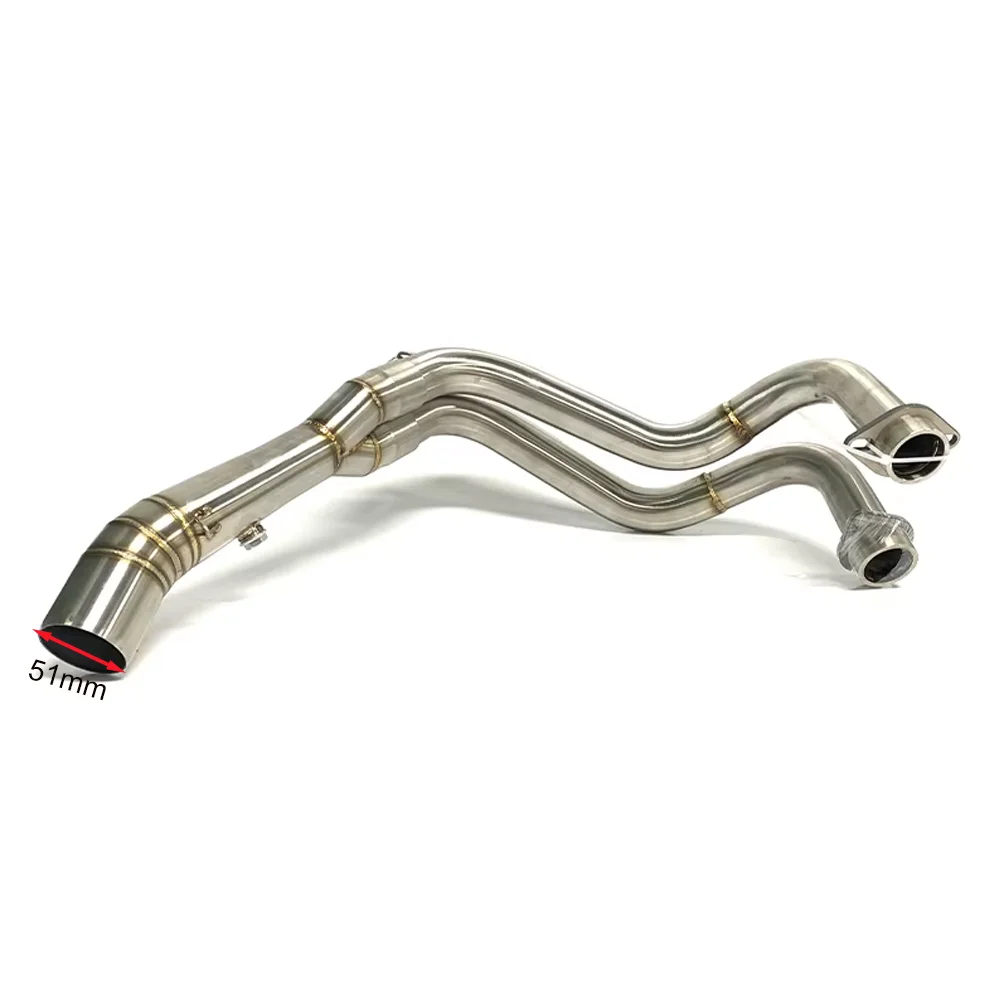 For Yamaha MT-07 FZ-07 2014-2023 Stainless Steel Front Header Link Pipe Split Type Exhaust