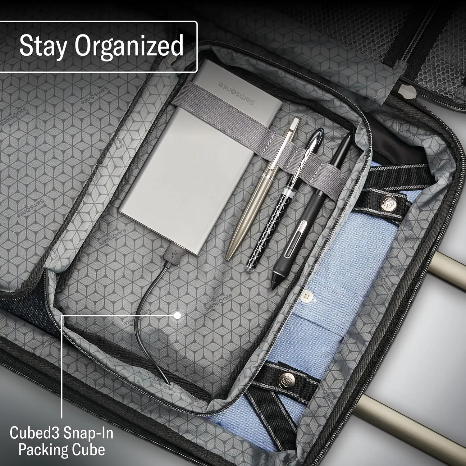 Equipaje rígido liviano de 28 pulgadas con resistencia al impacto duradera y 360 °   Ruedas giratorias Aero Trac para viajes grandes a cuadros