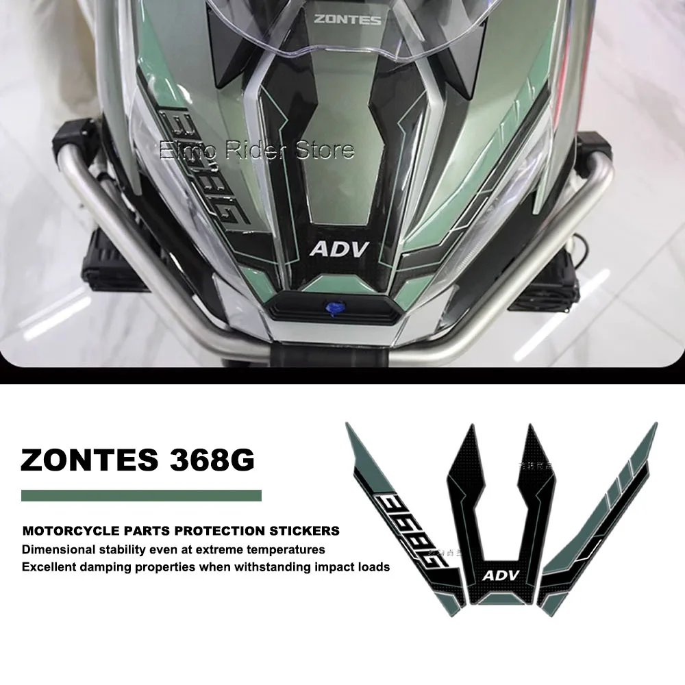

Motorcycle Front Mouth Protection Sticker 3D Epoxy Resin Protective Sticker For ZONTES 368G 368K 368E 368D 368M 2025