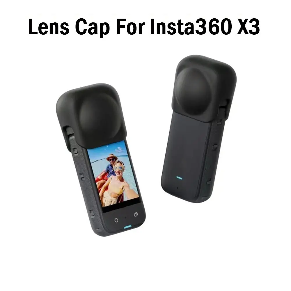 Anti-scratch Lens Cap Protective Cover for Insta360 X3 Silicone Protective Dustproof Case Panoramic Action Camera Accessories