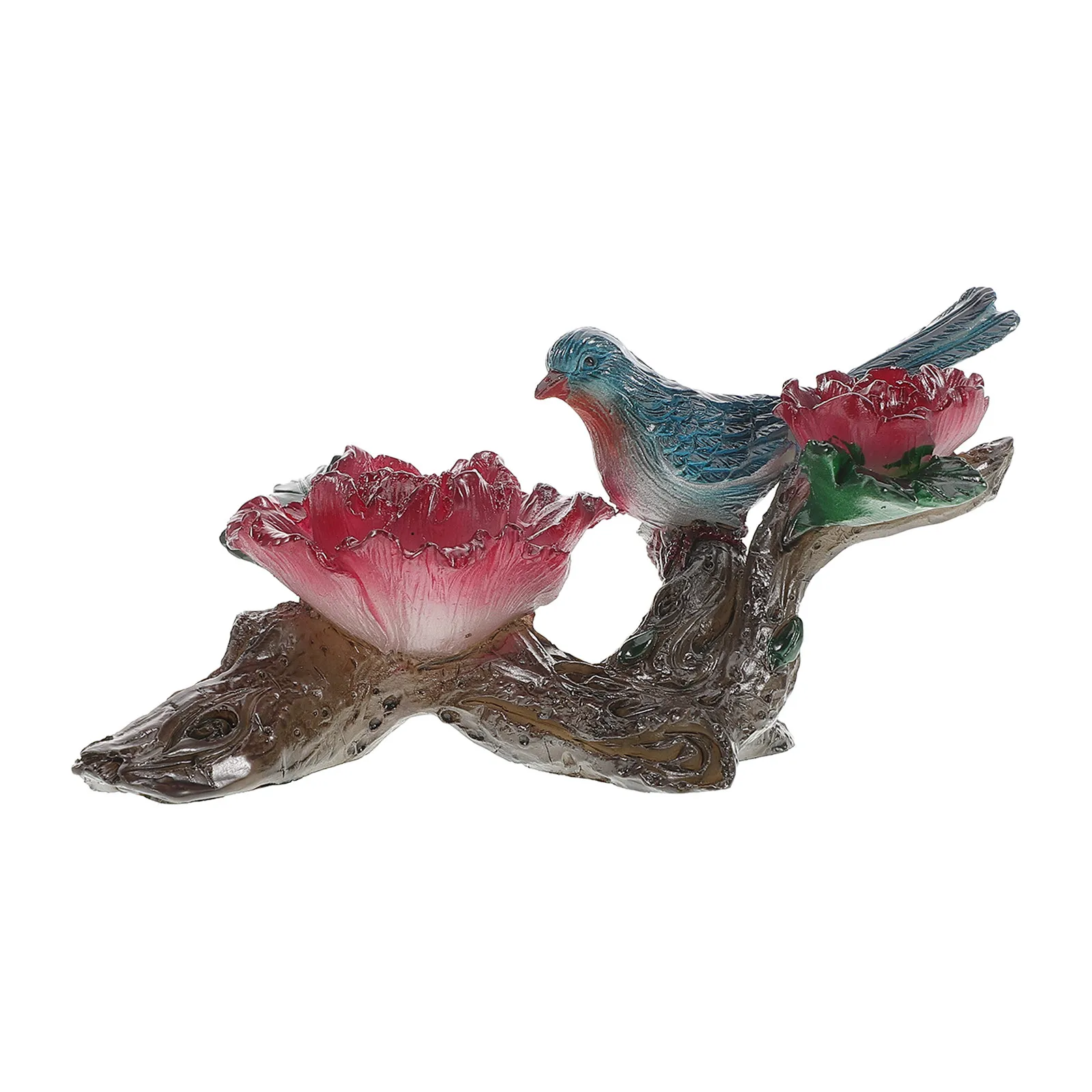 Hummingbird Resin Tea Pet Color Changing Tea Tray Decor Elegant Desk Shelf Ornament Home Garden Gift