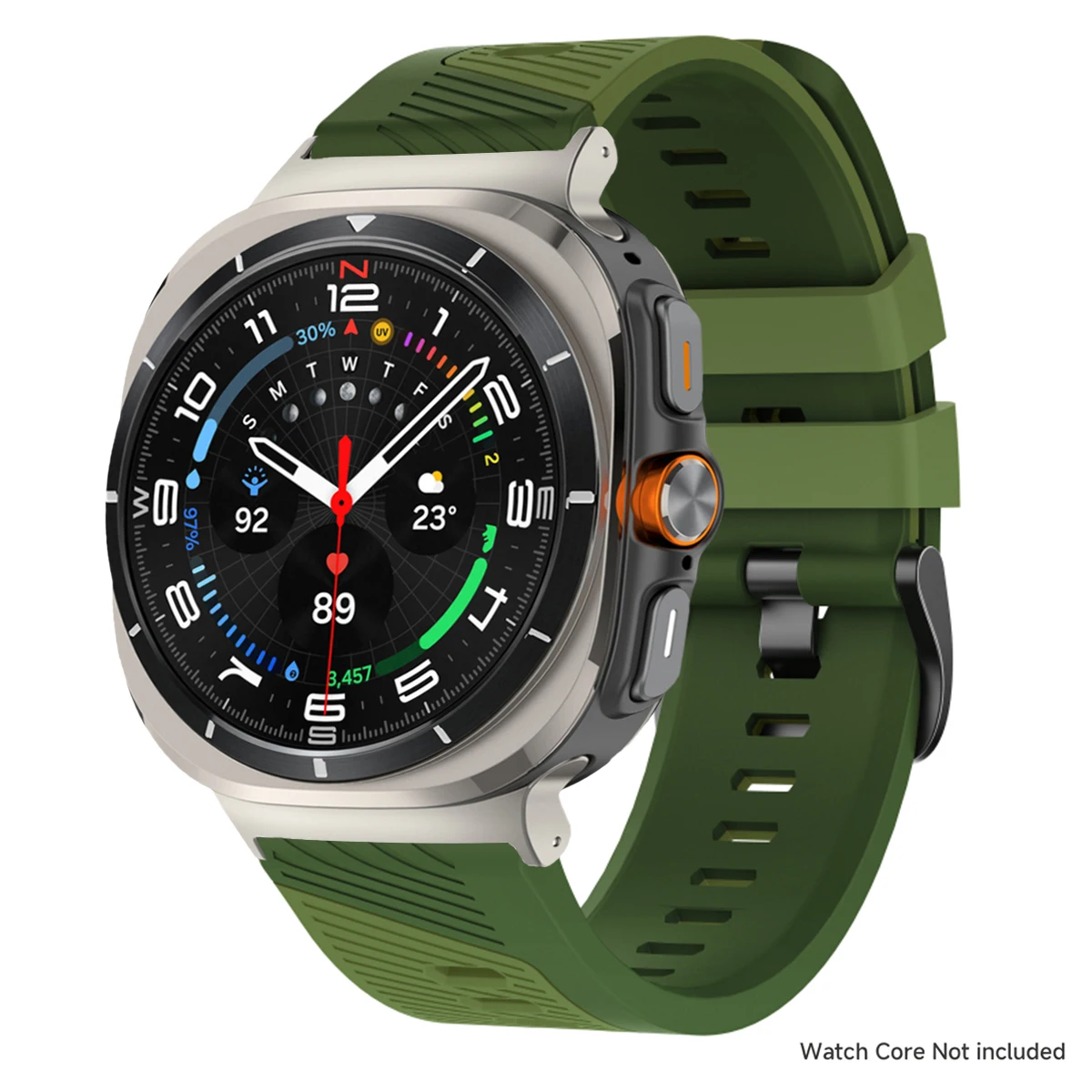 Zweifarbiges Sport-Silikonarmband für Samsung Galaxy Watch Ultra 2 47mm Verstellbares Band Armband für Galaxy Watch Ultra 2025/2024 – Detail 19
