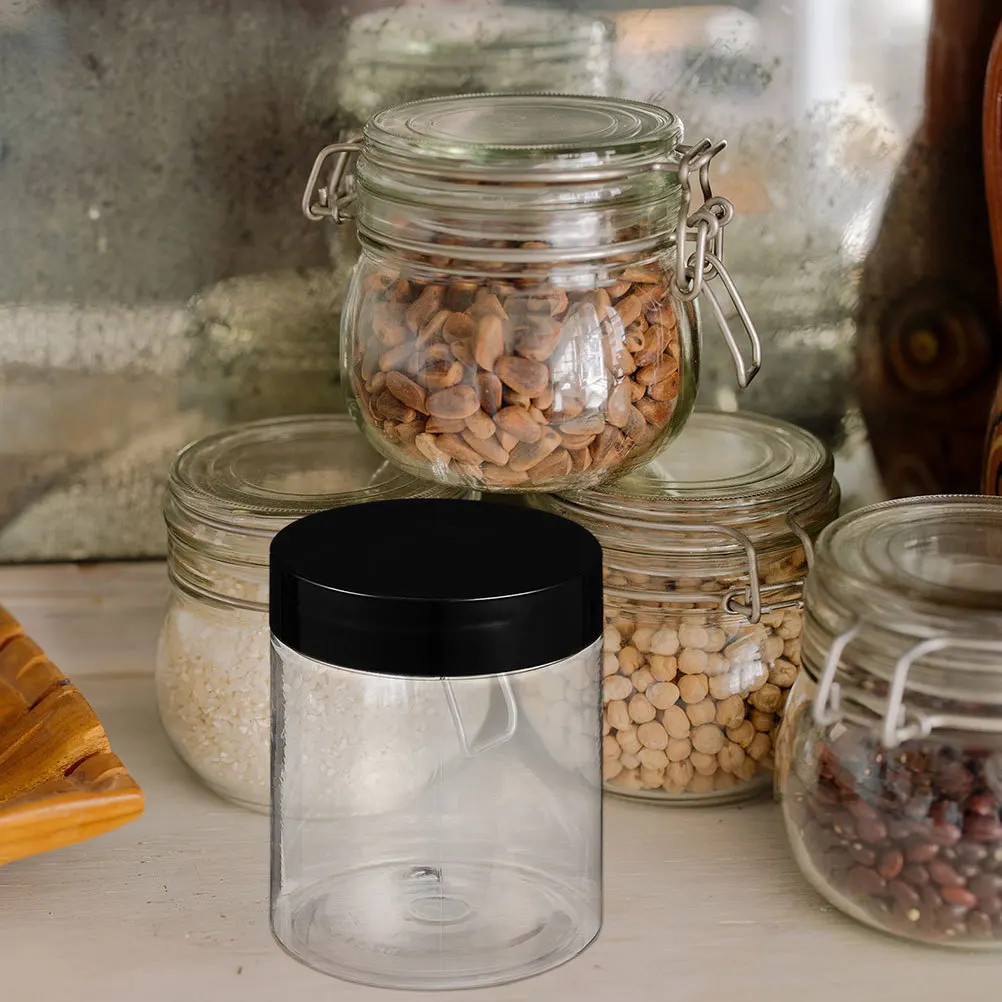 15 قطعة من الجرار البلاستيكية ذات الفم الواسع، حاويات تخزين شفافة، محكمة الغلق، كريم مكياج، منظم لوشن، جرة بلاستيكية #5