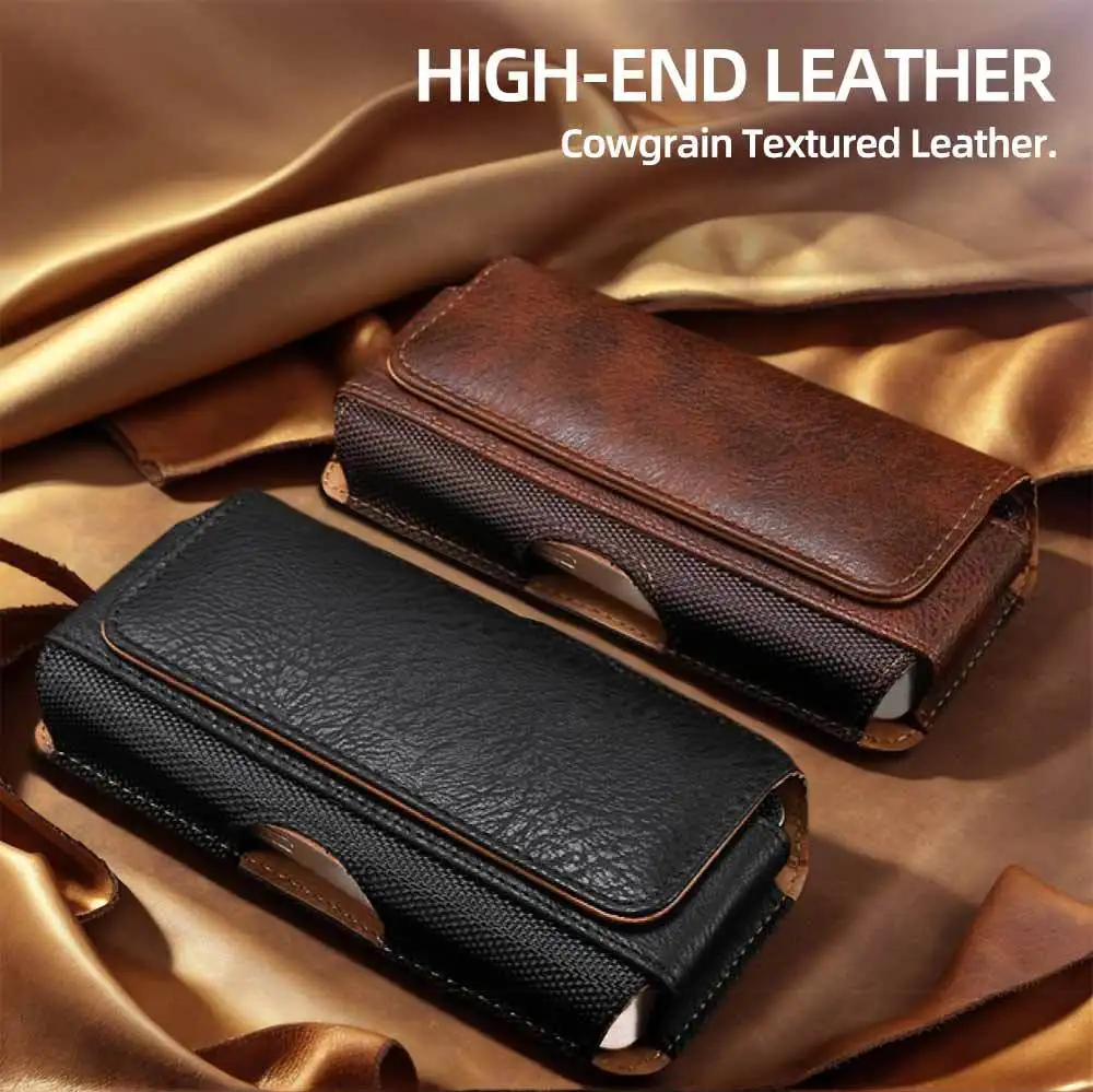 

Retro Cowhide Grain Splicing PU Leather Vape Case Flip Storage Pouch Portable Protective Leather Holder Heating Accessories