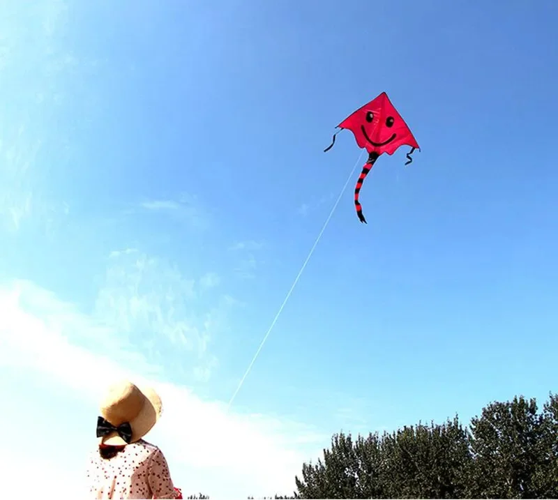 Kostenloser Versand große lächelnde Gesicht Drachen Kinder Drachen Rolle Spielzeug fliegen Outdoor Ripstop Nylon Drachen für Erwachsene Spielzeug Fallschirm Cerf