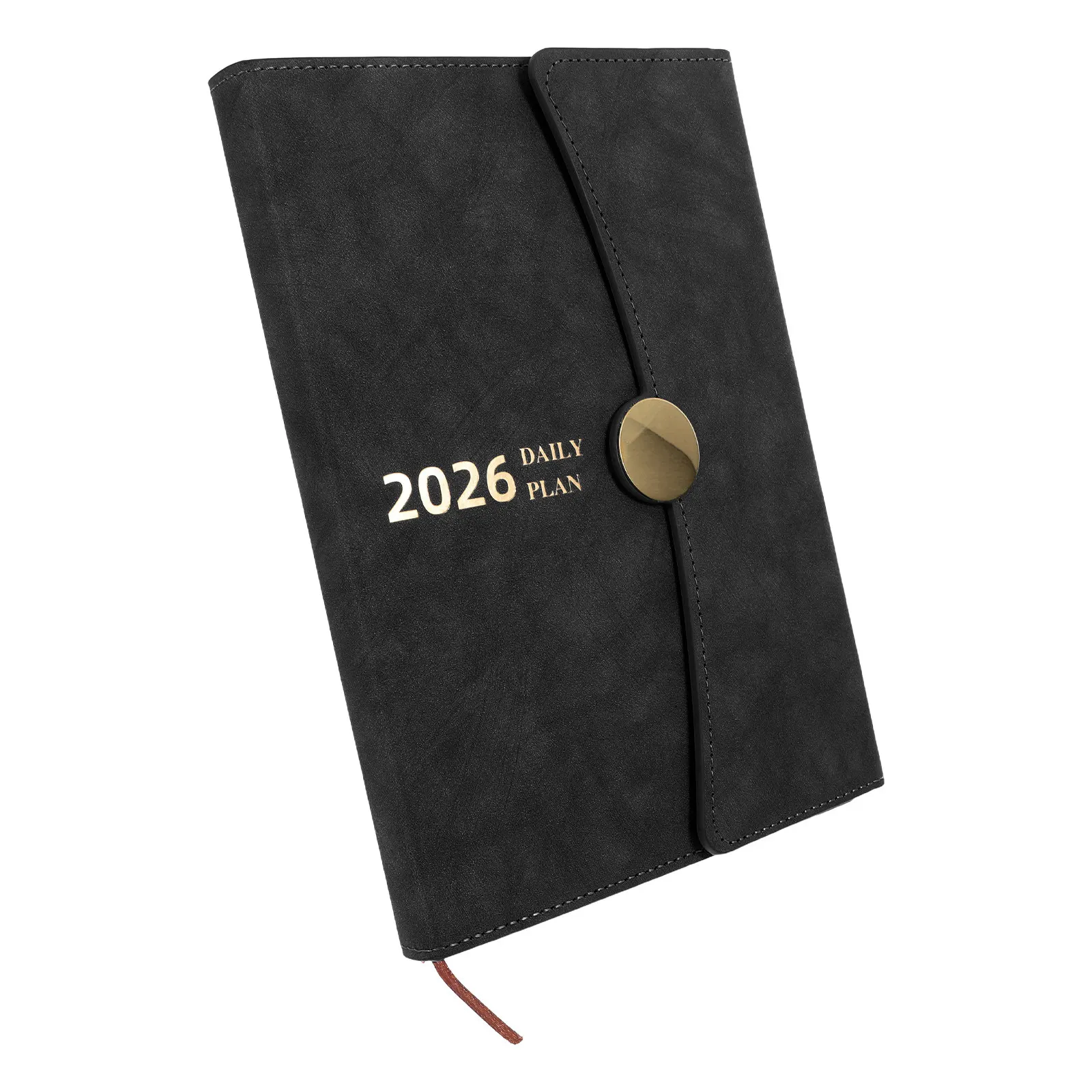 

Ежедневник А5 с обложкой из ПУ: элегантный органайзер для расписания, с ежемесячным индексом и закладками, для работы и личного использования, блокнот-журнал