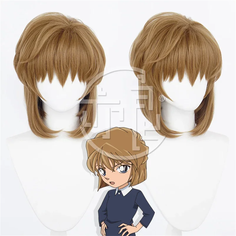 Detective Conan Sherry Haibara Ai Miyano Shiho Cosplay Wig Role Play Heat Resistant Headwear