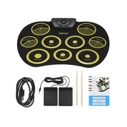 Portable Electronic Drum USB Roll Type Silicon Drum Set Digital Electronic Drum Set 7 Suitable for Beginners Children