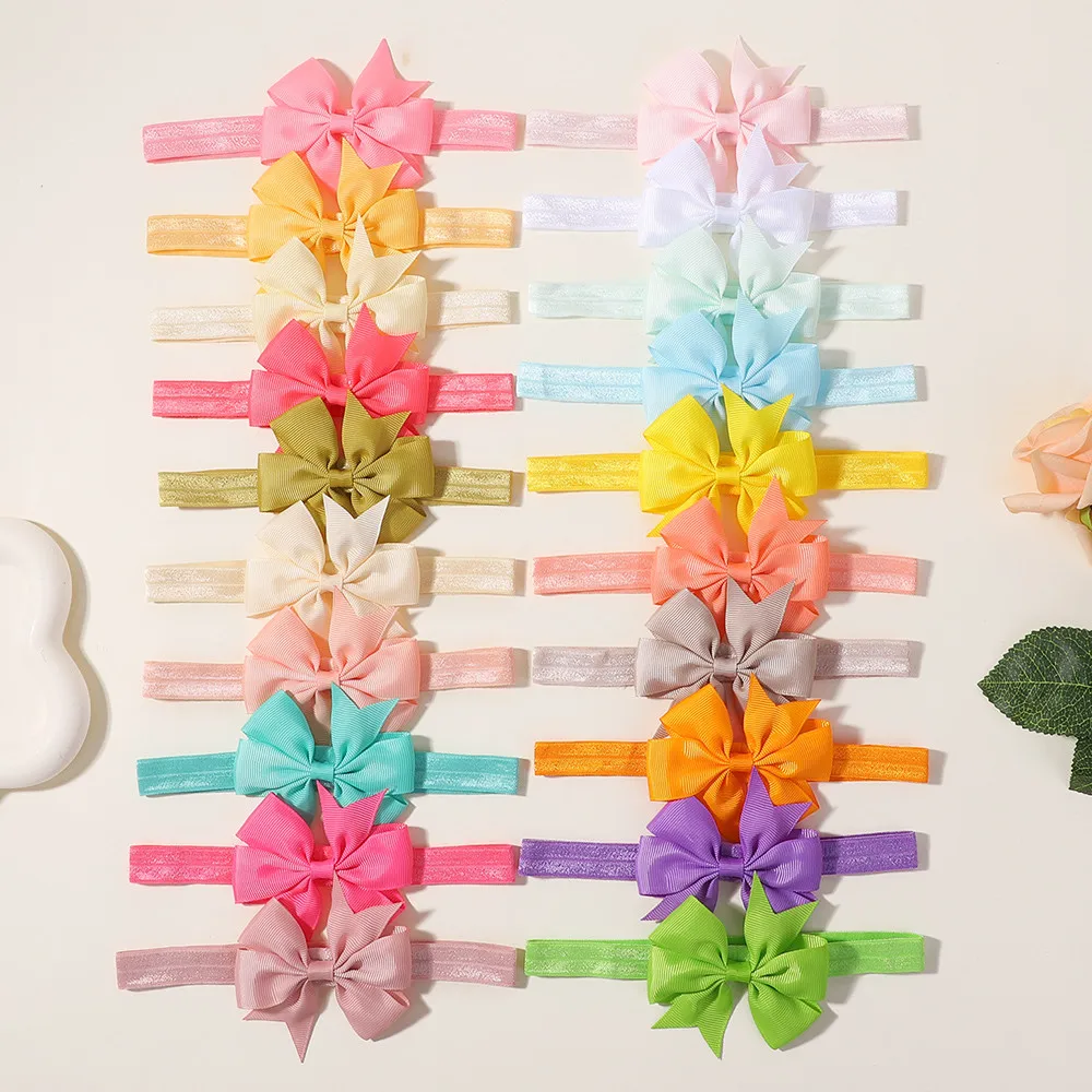 5 قطعة/المجموعة 6.1 ''Grosgrain الشريط فيونكات شعر Headbands للطفل الفتيات مطاطا رباط شعر الوليد طفل صور الدعائم اكسسوارات