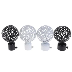 2Pcs Curtain Rod Ends 22mm 28mm Dia Drapery Curtain Rods Iron Ends Caps Finials Accessories