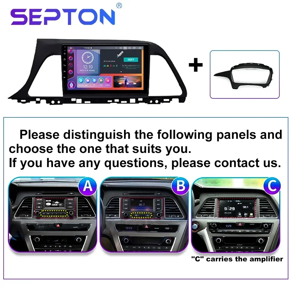 SEPTON Head Unit CarPlay Autoradio for Hyundai Sonata 9 LF 9 2014-2017 Car Radio Multimedia Player Navigation GPS WIFI 4G Net