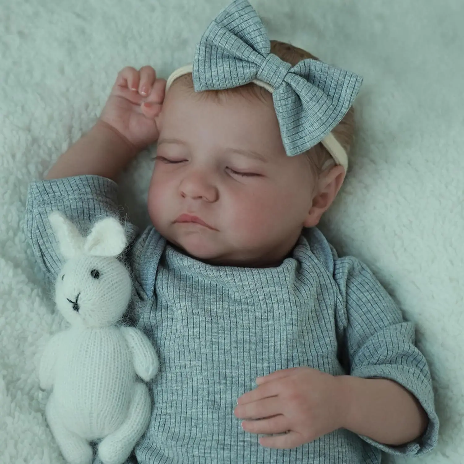 NPK 49CM Full Body Levi Newborn Baby Doll Reborn Soft Flexible Silicone 3D Skin Tone Hand Painted with Visible Veins