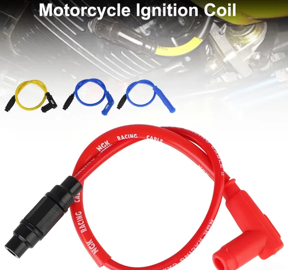 SEAMETAL Universal Motorcycle Ignition Coil Spark Plug Power Cable For Dirt Bike ATV Scooter Moped Spark Plug Power Cable Cover