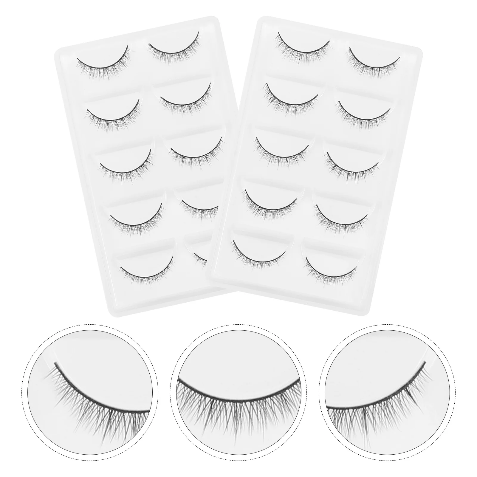 10 أزواج مقاوم للماء الرموش وهمية الألياف الاصطناعية الرموش الطبيعية كثيفة ماكياج كاذبة رمش أداء ملحقات التجميل #1