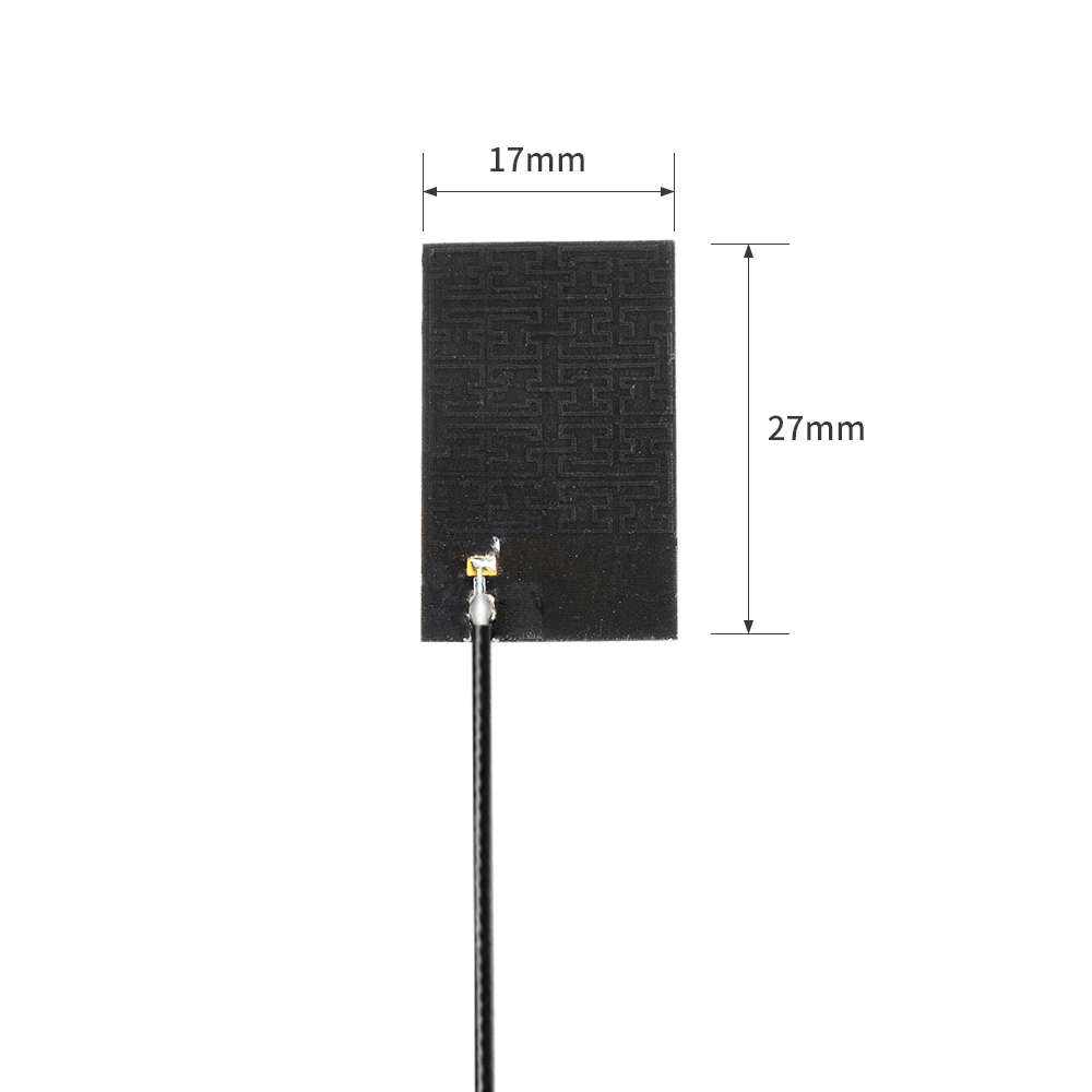 433 MHz interne FPC flexible schwarze Patch-Klebeantenne 6 dBi mit 12 cm Kabel und UFL-Anschluss – Detail 4