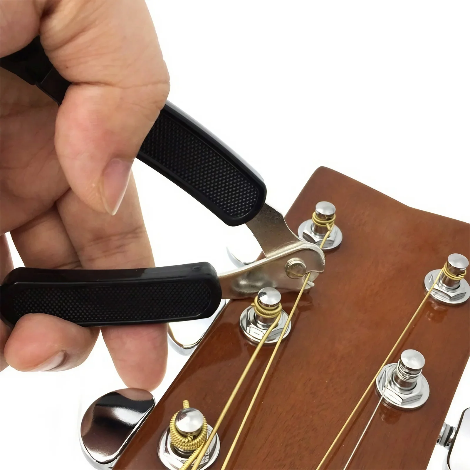 Guitar String Winder Cutter Bridge Pin Puller Tool Quick Change Accessory Black Guitar Maintenance Tuning Kit - view 4
