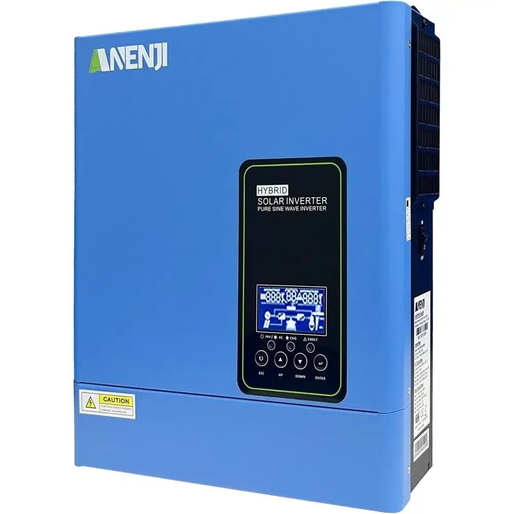 3000W Hybrid Inverter, 24V DC to 110V AC, Built-in 80A MPPT Controller, Sine Wave Converter, Suitable for Lead-Acid and Lithium