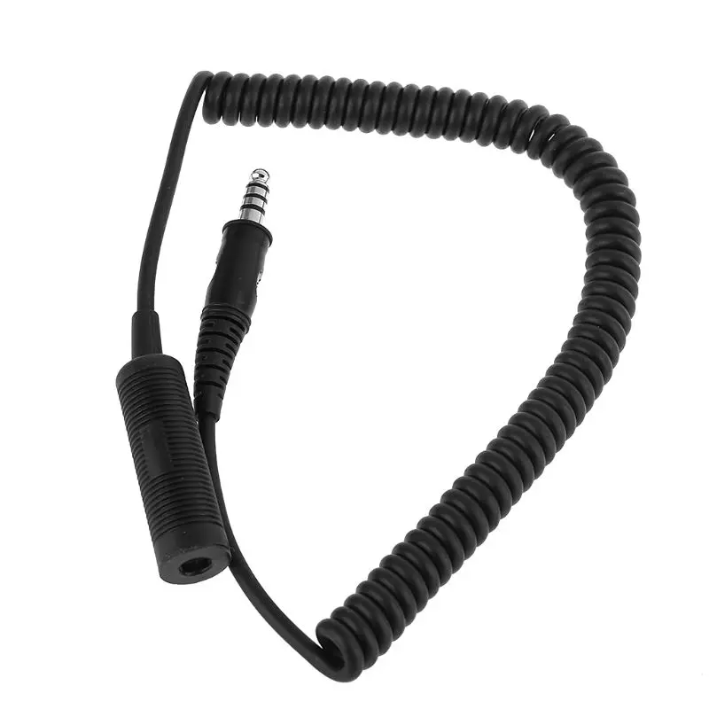 Headset Military Helicopter U-92A/U to U-174/U Helicopter Military Headphone Extension Line Cable Durable Stable Cord