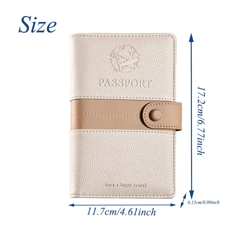 Customized Passport Holder For Women Man Premium Leather Passport Wallet Cover Case Travel Essentials Card Slots Zipper Pocket