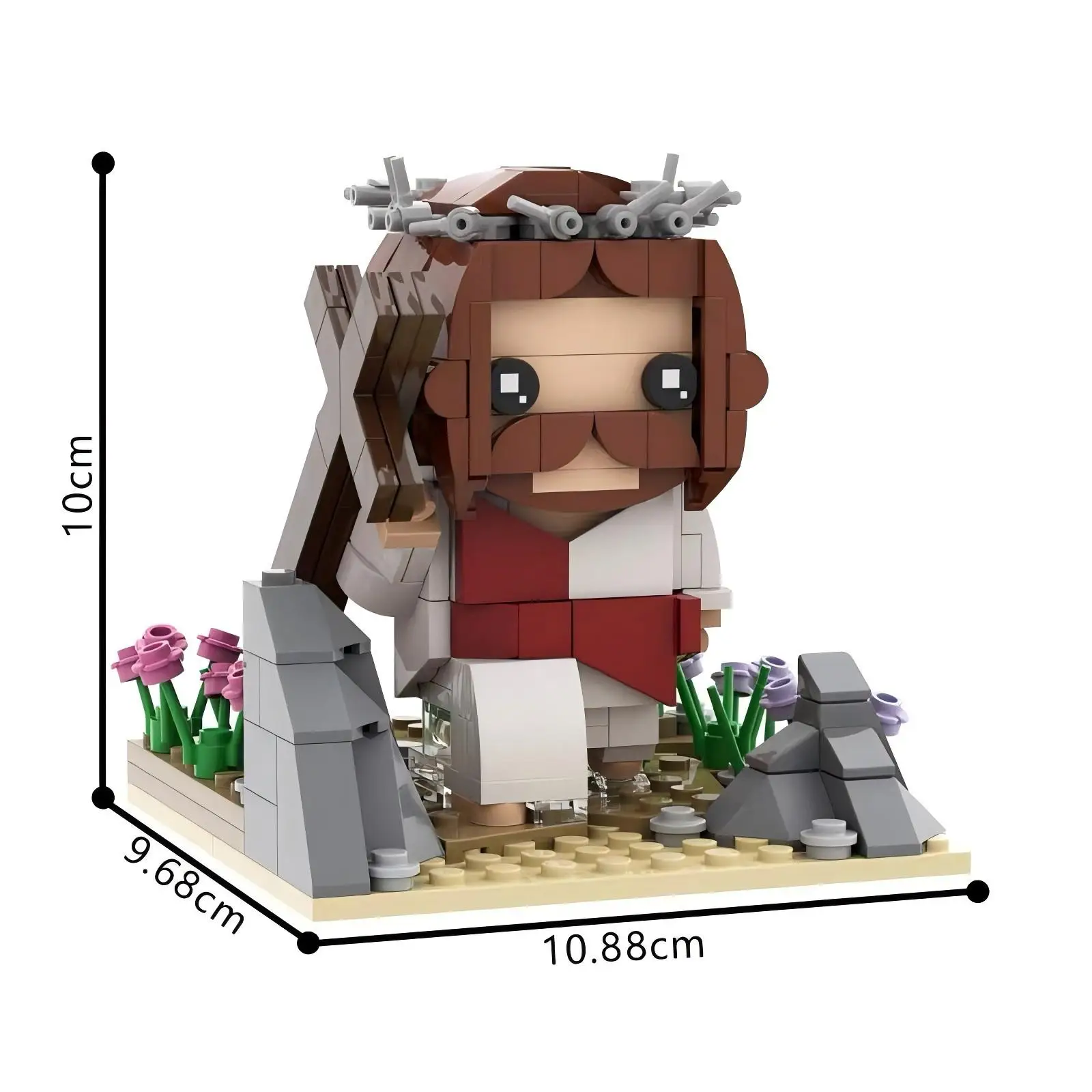 2026 New Hot God Jesus Cross Bricks Model square head Nativity Creative Building Blocks DIY Assembly Toys Fans Birthday Gifts