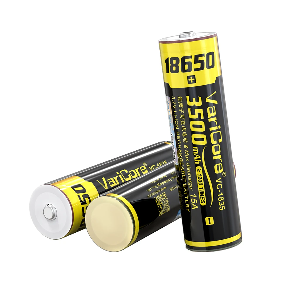 新しい VariCore VC-1835 18650 3500mAh 3.7V リチウム充電式バッテリー PCB 回路保護付き懐中電灯電池用