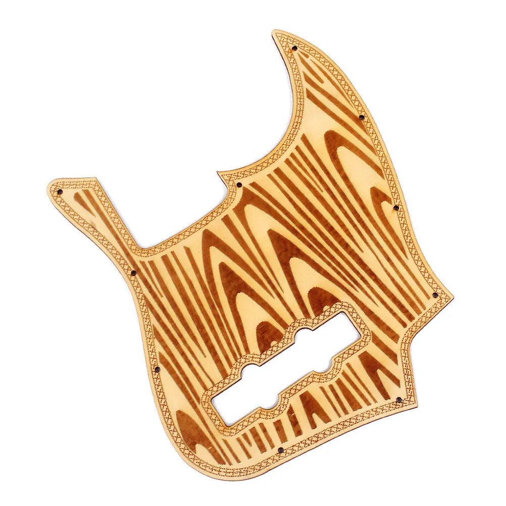 Electric Guitar Pickguard Maple Wood Wave Design Scratch Resistant Protection Plate for Jb Style Guitars DIY Learners Bands