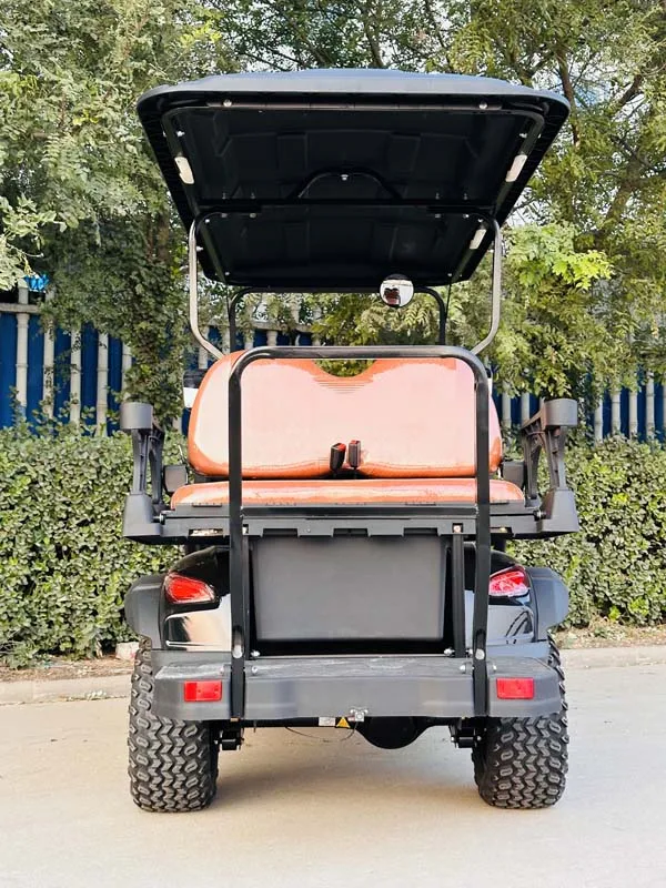 حار بيع 48 فولت لون مخصص صغير 4 مقعد عربة جولف كهربائية #3
