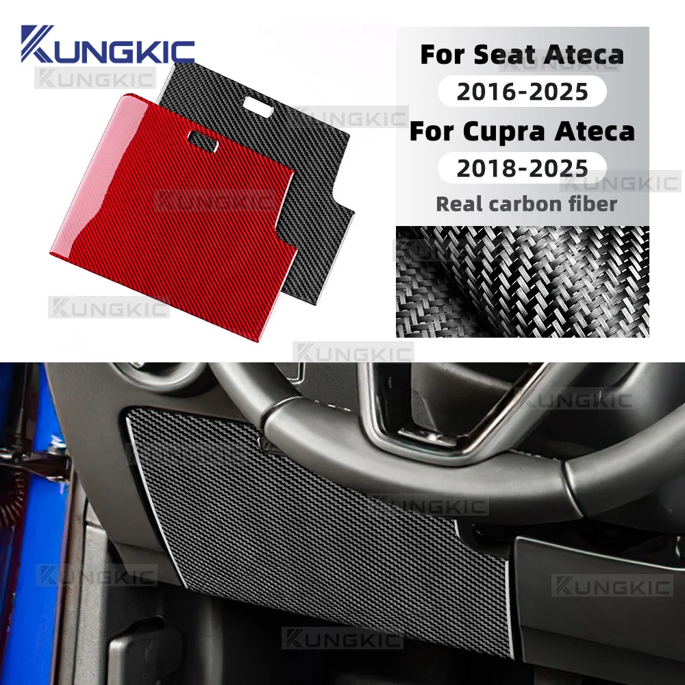 

Car Driver Fuse Box Panel Trim Sticker Real Soft Carbon Fiber For Seat Ateca 5F 2016 2017 2018-2025 Cupra Ateca 5F 2018-2025