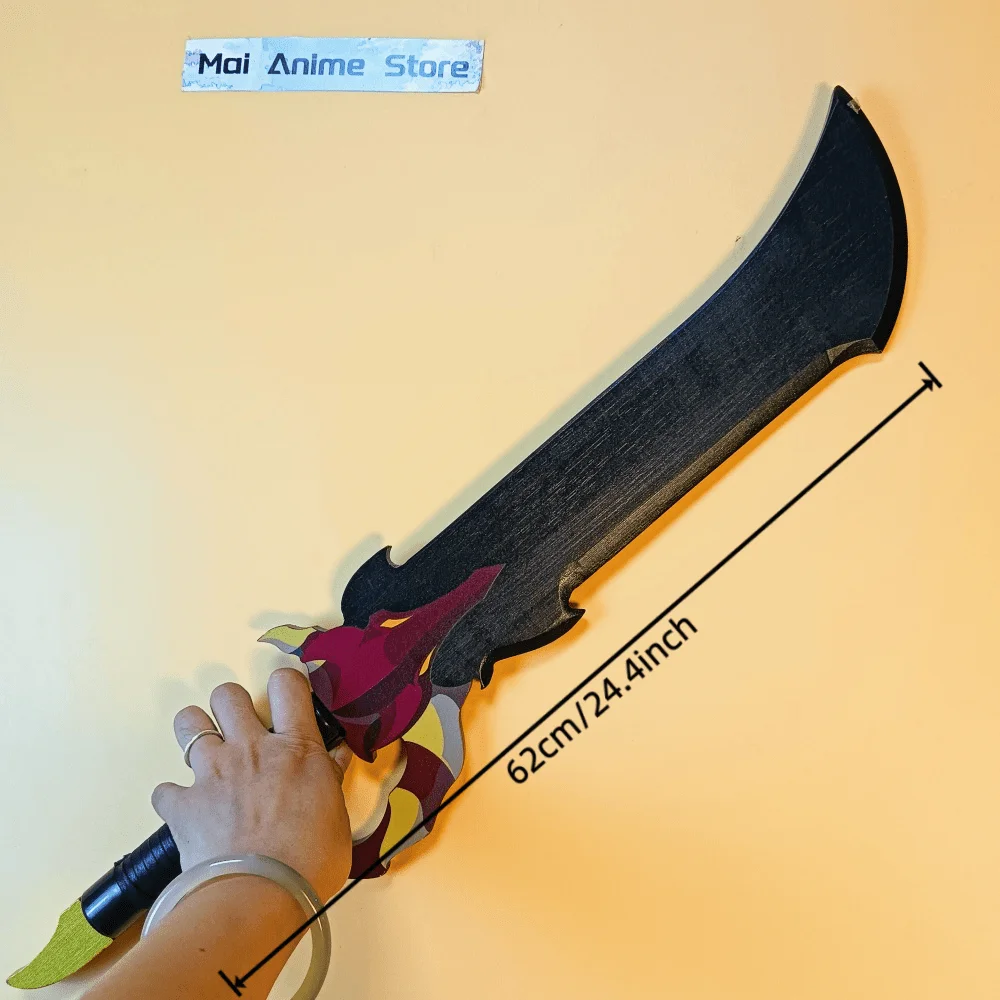 24인치 미즈시노 순 카타나 애니메이션 솔로 레벨링 검 사무라이 검 코스프레 소품 닌자 칼 나무로 만든 진짜 일본 카타나 장난감 선물