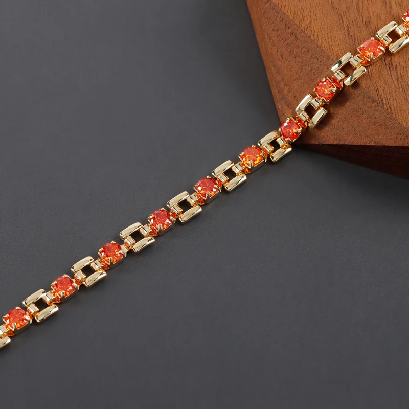 assoonas C226, DIY-Kette, 18k vergoldet, Kupfer, Zirkone, REACH-konform, nickelfrei, DIY-Armband-Halskette, Schmuckherstellung, 50cm/Stück – Detail 8