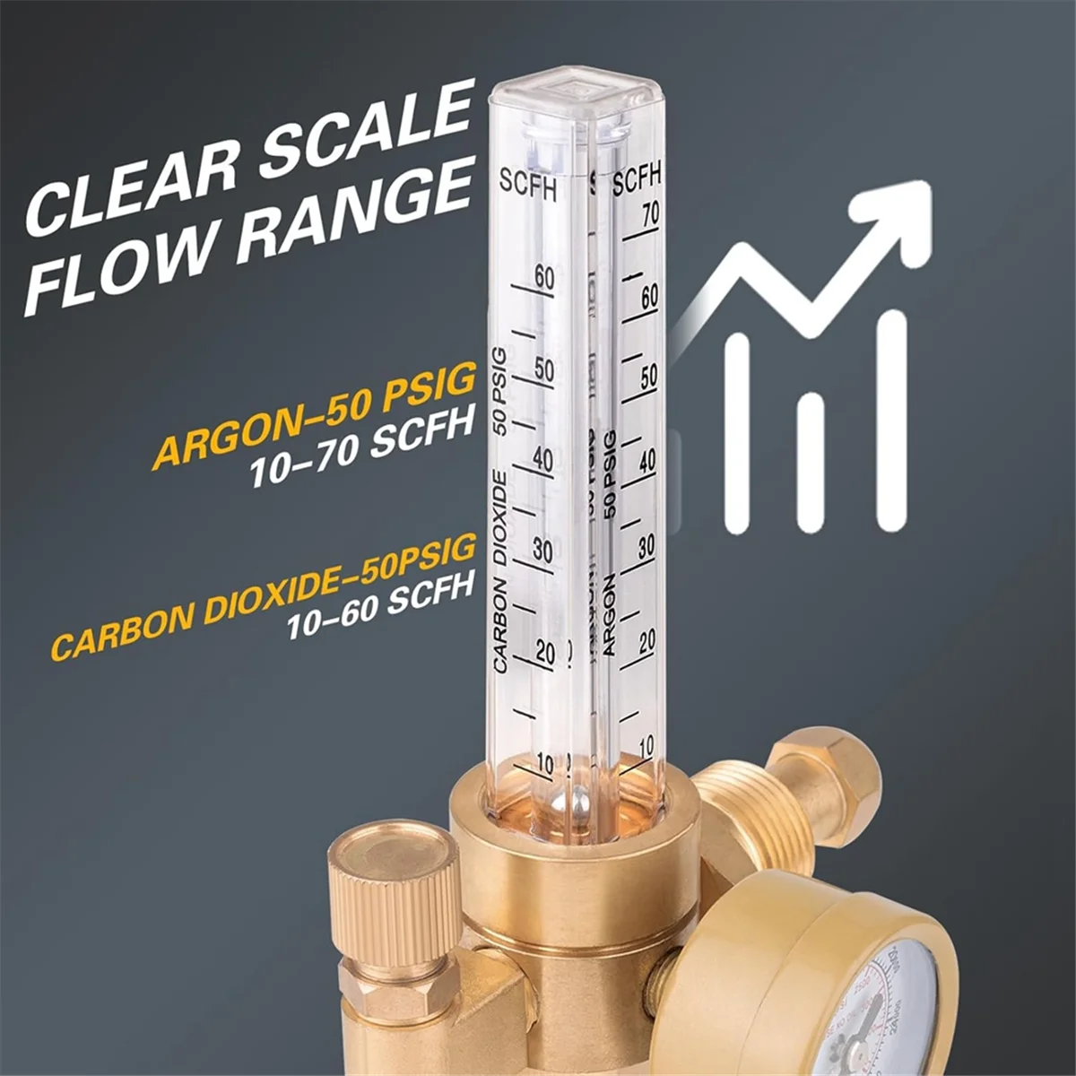 

AA25 CO2 Regulator, All-Copper Build, 0-4000 PSI with CGA-580 Connector for Welding