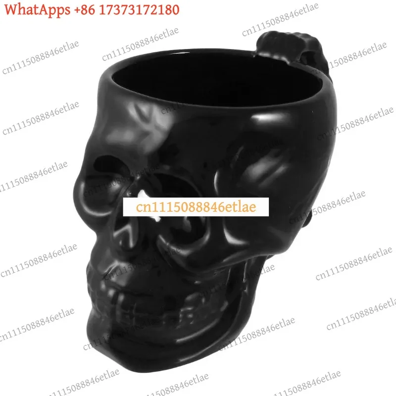 k3 Creative Skull Ceramic Mug – Retro Beer Tankard & Coffee Cup for Bar, Party & Halloween Gift