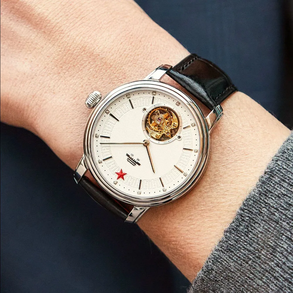 Beijing Watch unique watch for men automatic watch movement business watch watch man Beijing Red Five-Star Tourbillon Watch 42mm