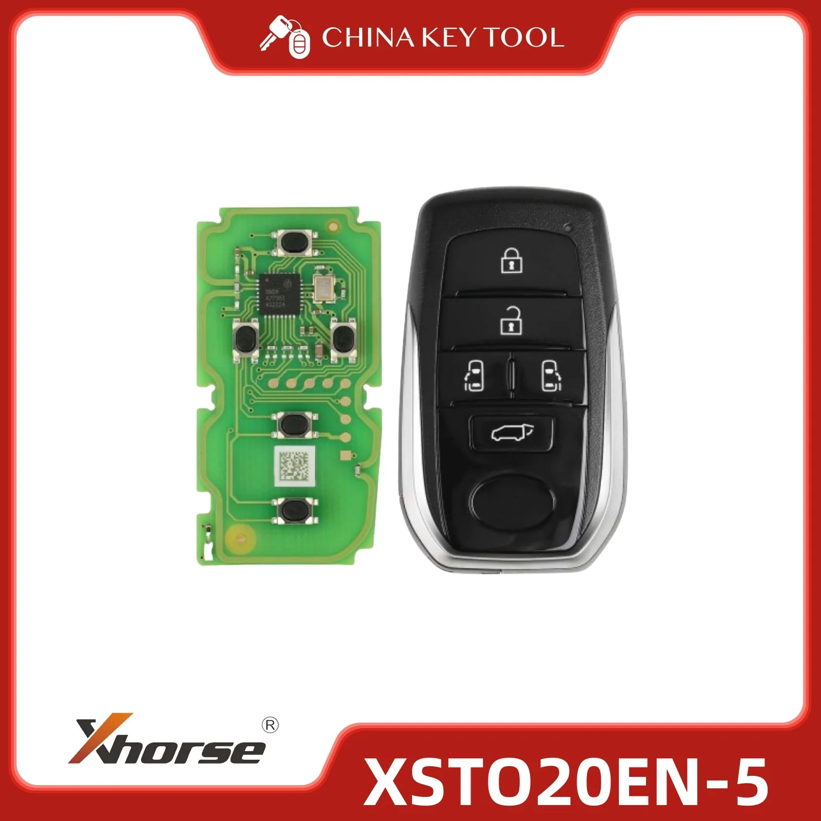 Xhorse XSTO20EN TOY.T XM38 Smart Key PCB com Shell 4/5 Botões Versão Global