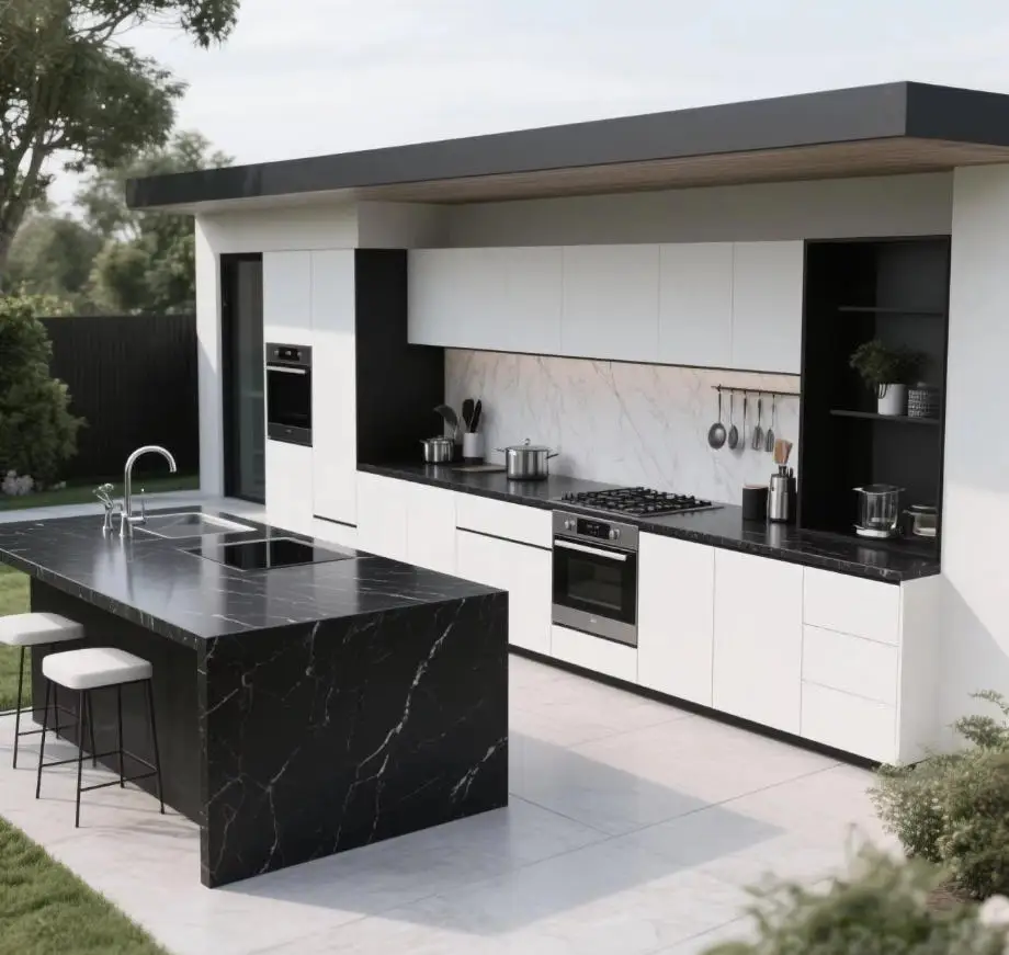 Durable Stainless Steel Modern Kitchen Cabinets for Easy Installation Outdoor Modular Furniture