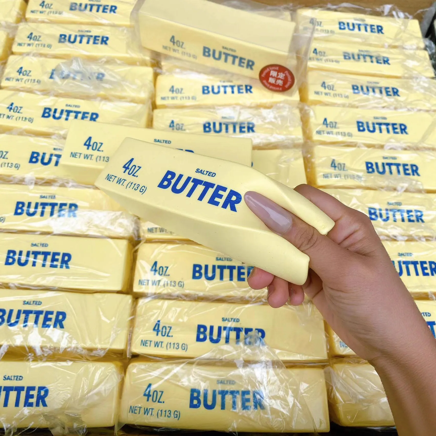 Antistress Butter Stick Stress & Anxiety Relief Fidget Toys Slow Rising Squishy Squeeze Elastic Cheese Stick Prank Toys