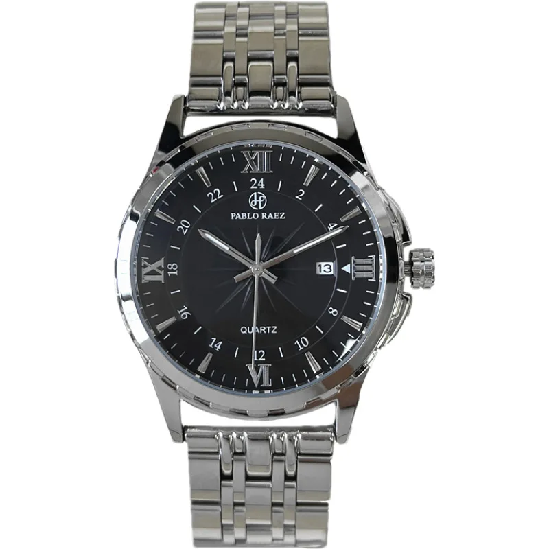 Nouvelle montre pour hommes marque grand cadran affaires calendrier étanche haute qualité en acier inoxydable mâle mode Quartz montres à Quartz cadeau