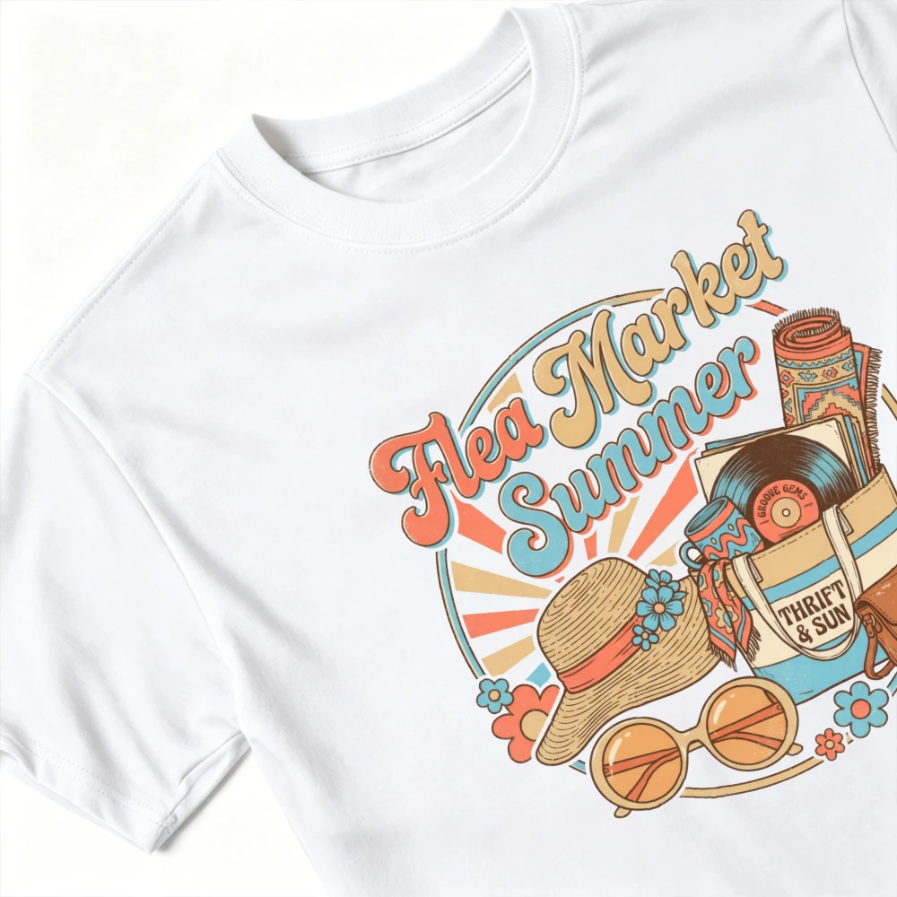 Flea Market Summer Women T-Shi - Women'S Fashion Market Size recension och pris