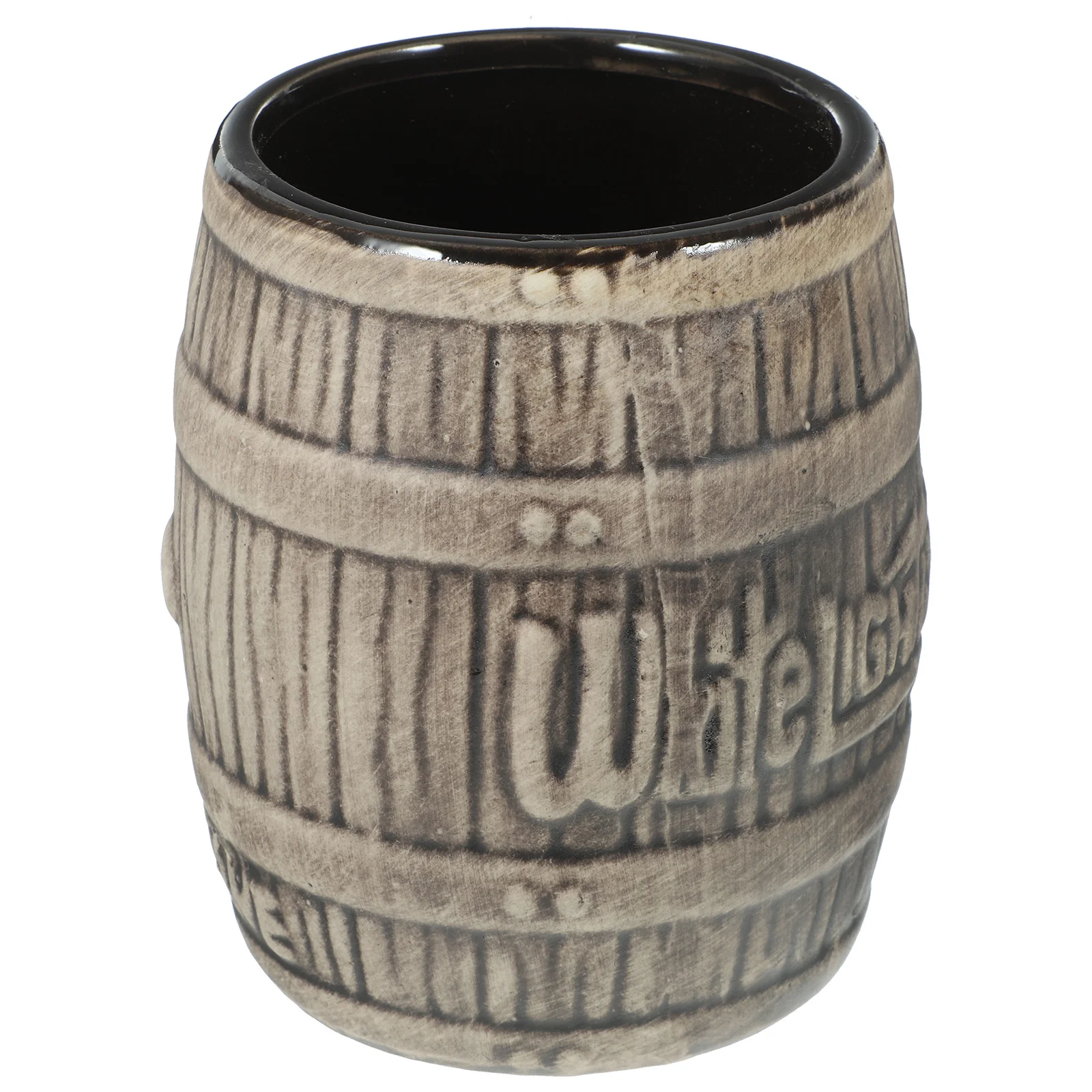

Barrel Shaped Ceramic Tiki Mug Cocktail Drinkware Tropical Party Cups Beer Cup Hawaiian Luau Wine Barrel Beer Mug