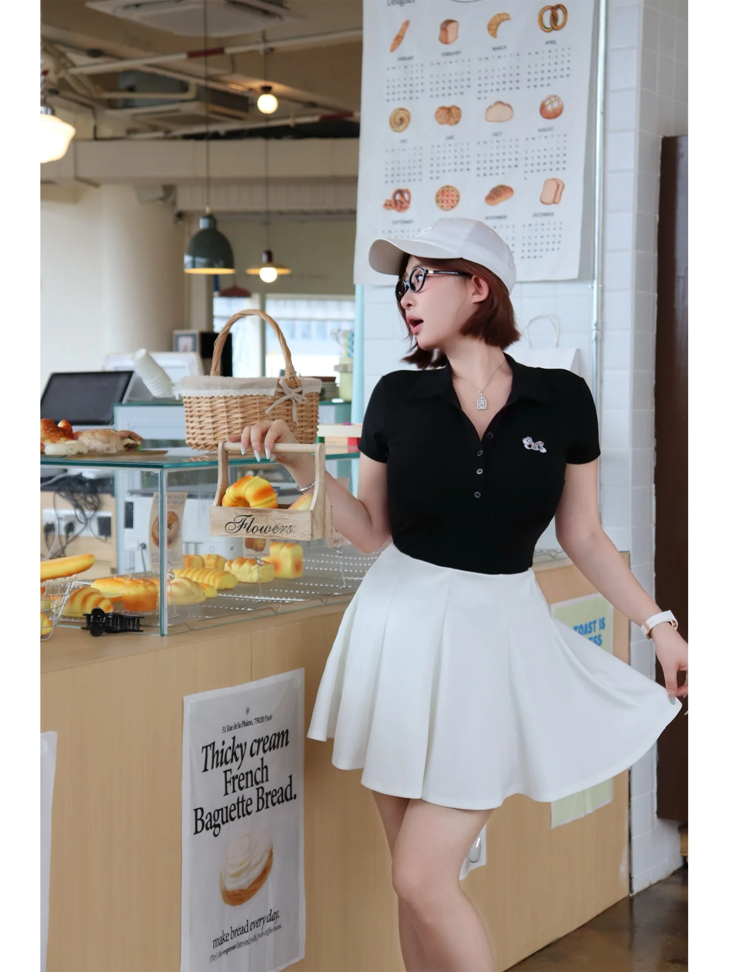 

Ele fer Skirt with Pants Fem Suitable Summer New Arrival Zibazi Brand Commuter Sle Pure Color ort Sve U-ne
