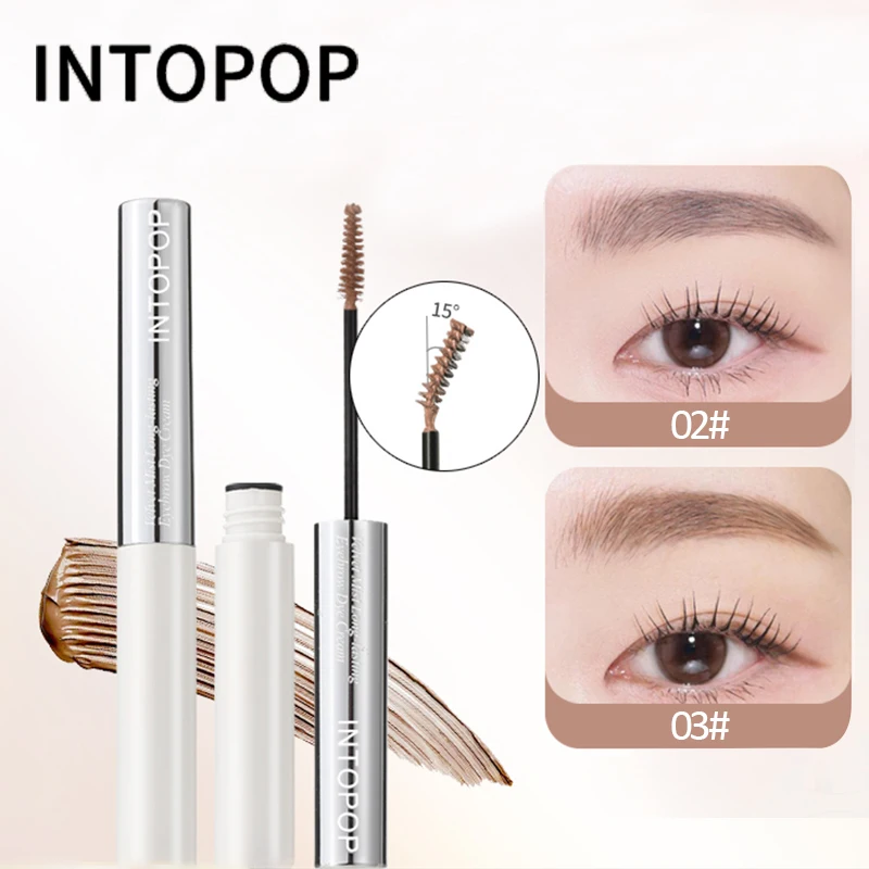 Tintura de sobrancelha INTOPOPOP pode ser aplicada com apenas uma escova, tornando-o fácil de segurar para maquiagem sem manchas ou modelar