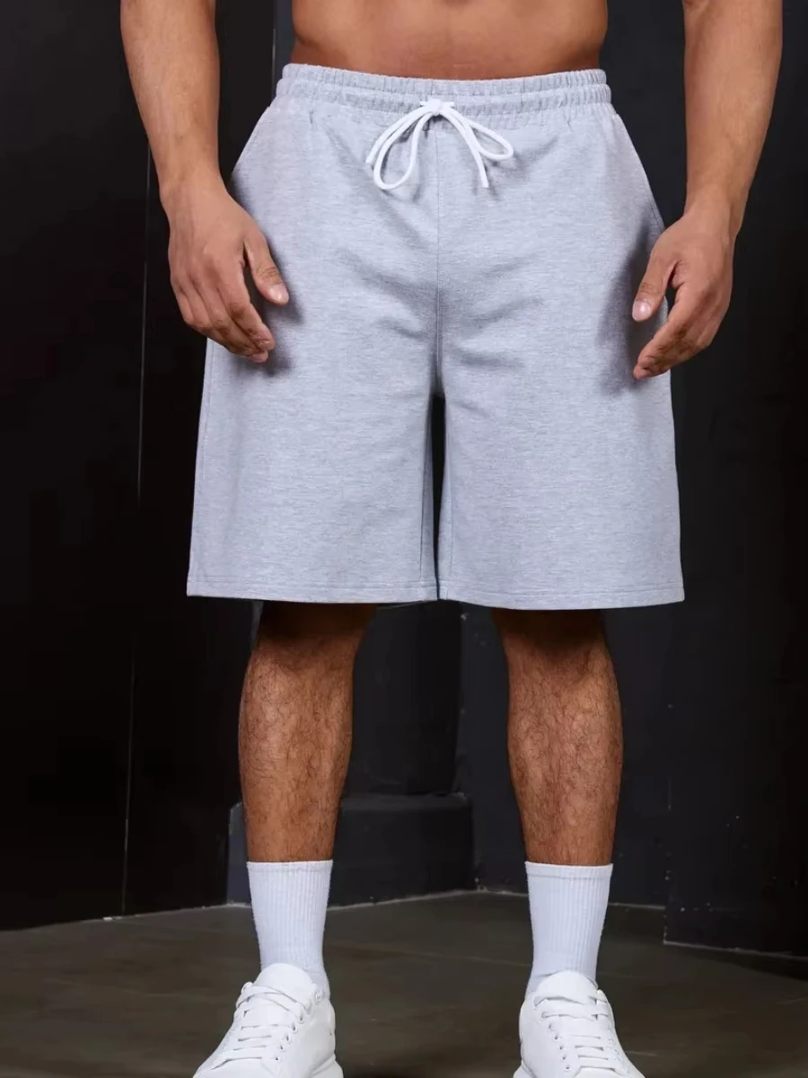 Trendy Gym Men's Fitness Shorts Summer Loose Drawstring Athletic Sweatpants Sport Jogging Beach Pant Casual Oversized Shorts Y2K