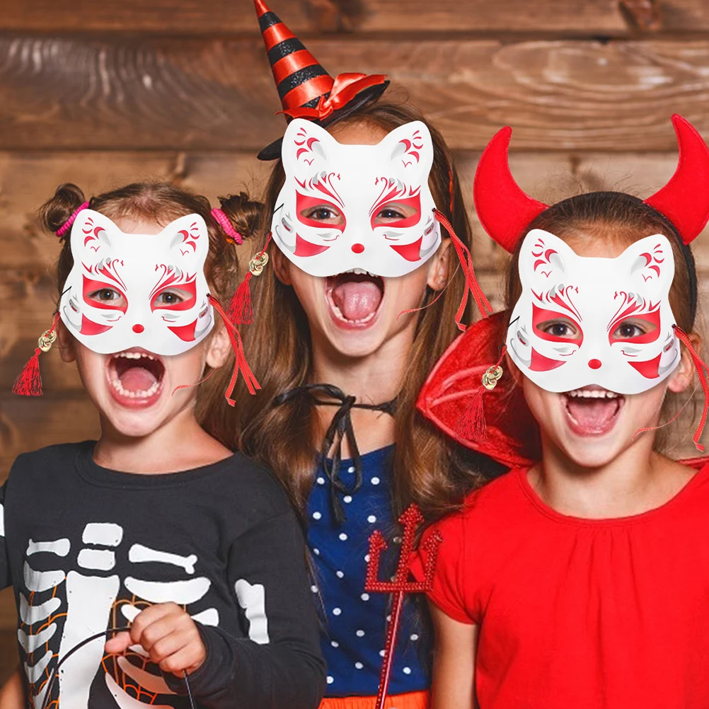 

2pcs Half Face Foxes Mask Decorative Plastic Party Costume Accessory For Cosplay Stage Performance Bar Photo Props Unisex